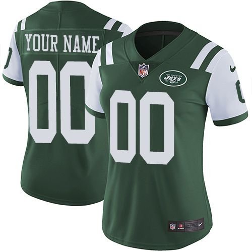 2019 NFL Women Nike New York Jets Home Green Customized Vapor jersey->customized nfl jersey->Custom Jersey